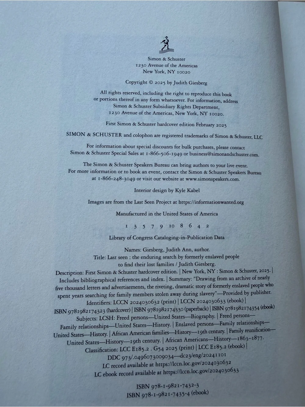 Book Hardcover Last Seen The Enduring Search by Formerly Enslaved People to find